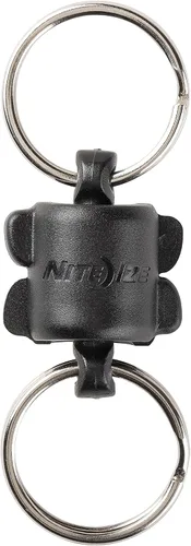 Vista 2 de Nite Ize Llavero de policarbonato 360 Conector magnético rápido, anillos divididos magnéticos con bloqueo para llaves