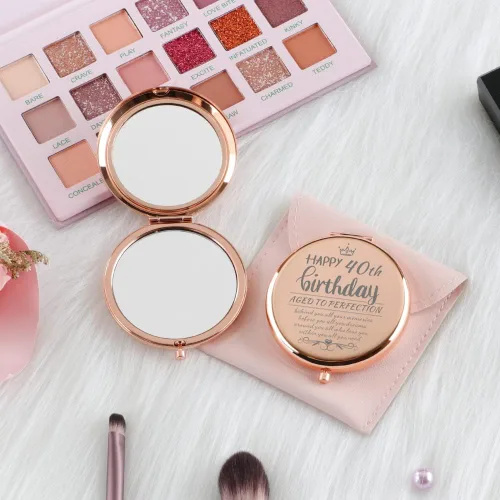 Vista 5 de 40th Birthday Gifts Women Rose Gold Compact Mirror Gifts for Women Birthday Unique 40th Birthday Gift Ideas for Wife Sister Daughter Friend Niece