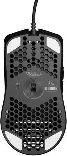 Vista 5 de Glorious Gaming Mouse - Glorious Model D Honeycomb Mouse - Mouse de PC RGB superligero - 240oz - Mouse negro brillante con cable