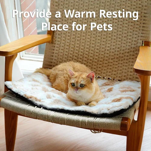 Vista 6 de Cama autocalentable para gatos, 24" x 18" almohadilla térmica ultrasuave para gatos y perros, mascotas, para interiores y exteriores, tapete térmico