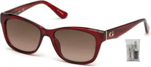 Vista 2 de GUESS GU7538 Rectangular Sunglasses for Women + BUNDLE with Designer iWear Complimentary Eyewear Care Kit