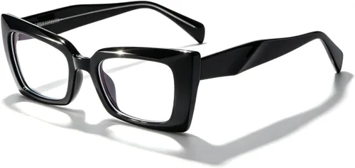 Vista 10 de Breaksun Gafas de luz azul cuadradas de moda para mujeres y hombres, gafas de computadora sin receta