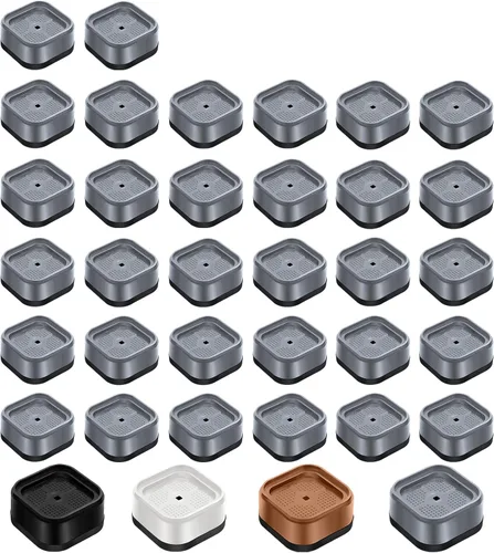 Vista 17 de shouwuhho Paquete de 12 Elevadores de Muebles Ajustables Elevadores de Cama de Servicio Pesado Elevan Altura 1", Elevadores de Cama Cuadrados