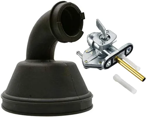 Vista 7 de Carburador LT80 para ATV Suzuki LT80 Quadsport 1987-2006 Carburador Carb con Bota de Admisión del Filtro de Aire + Llave de Paso