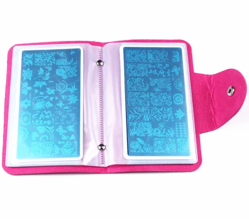 Vista 4 de Placas de estampado Diseños de mezcla Retangle Stamp Imagen de estampado Diseño de moda Plantilla de arte de uñas