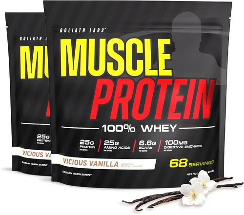 Vista 10 de COLOSSAL LABS Muscle Protein - Polvo de suero de leche [5 libras/paquete de 1] – Filtrado en frío, 0.88 oz de proteína pura, 0.18 oz de BCAA