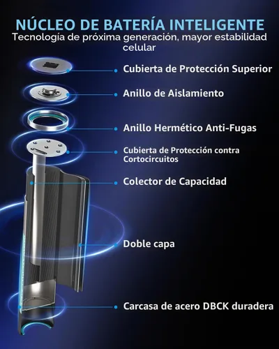 Vista 5 de DLYPOW Paquete de 4 baterías AA recargables con 2800mAh de alta capacidad