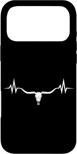 Vista 22 de Vintage Texas Longhorn Rancher Heartbeat Pulse Cattle Farmer Case for iPhone 17