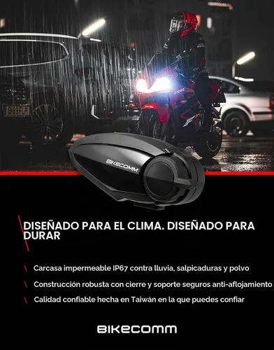 Vista 7 de BIKECOMM BK-S2 Intercomunicador de auriculares Bluetooth para motocicleta, altavoces inalámbricos de alcance de 3,937.0 ft, sistema de comunicación