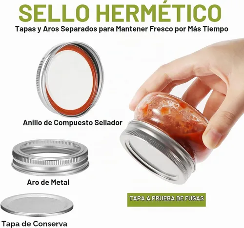 Vista 4 de BETROME Tarros Mason de 4 onzas, paquete de 24 tarros de vidrio de 4.1 fl oz con tapas de boca regular, tarros de vidrio para almacenamiento