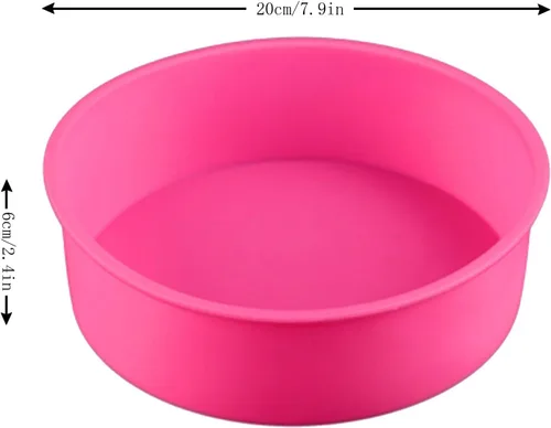 Vista 6 de Protector de silicona para hornear de 8 pulgadas/7.9 in para bandeja de queso redonda de 7 pulgadas y 6 pulgadas, accesorios para hornear