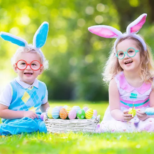 Vista 6 de Flutesan 30 gafas de juego para niños, gafas falsas a granel para niños, marco redondo de mago colorido, sin lentes para niños pequeños, fiesta