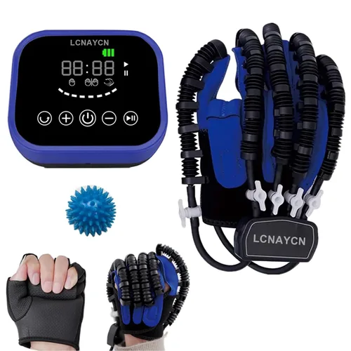 Vista 6 de Guantes de robot de rehabilitación, equipo de recuperación de hemiplejia de mano con carga USB y ajuste de fuerza (pequeño, mano izquierda)