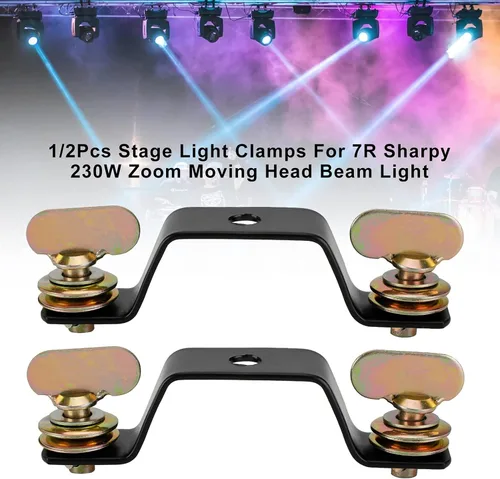 Vista 4 de 1 par de abrazaderas de luz de escenario para 7R Sharpy 230W Zoom Luz de haz de cabeza móvil