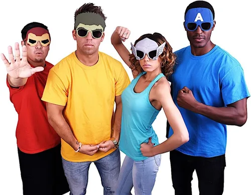 Vista 6 de Gafas de sol para disfraz del equipo Stark Iron Man Sun-Staches Party Favors UV400