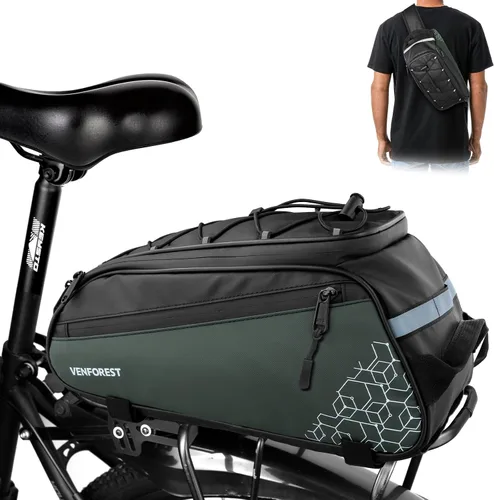 Vista 8 de Bolsa Trasera para Bicicleta, Bolsa de Maletero de Bicicleta de 20L PVC Impermeable para Bicicletas de Carretera y de Montaña, Bolsa Multifuncional