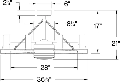 Vista 3 de Hinkley Sawyer - Candelabro inteligente de 36 pulgadas, color blanco mate/madera envejecida Mate blanco