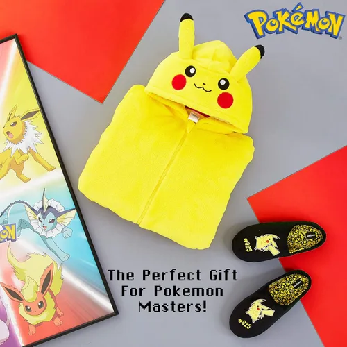 Vista 3 de Pokemon Pikachu Onesie, Mens Onesies Halloween Costumes, Fleece Adult Onesie