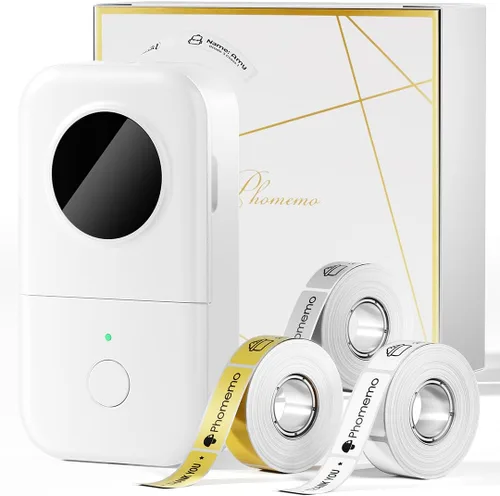 Vista 13 de Phomemo D30 - Etiquetadora con cinta, Bluetooth, portátil, pequeña, para teléfono inteligente, múltiples plantillas, icono de fuentes, fácil