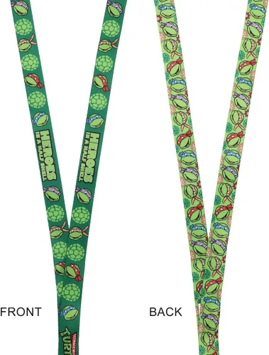 Vista 3 de Teenage Mutant Ninja Turtles Heroes in a Halfshell - Cordón de 22 pulgadas con dije de concha y funda de identificación transparente