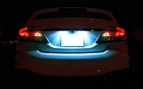 Vista 7 de iJDMTOY Kit de Luces LED Súper Brillantes Azul Hielo Aqua Completo para Placa de Matrícula Compatible con Acura MDX RL TL TSX ILX Honda Civic Accord