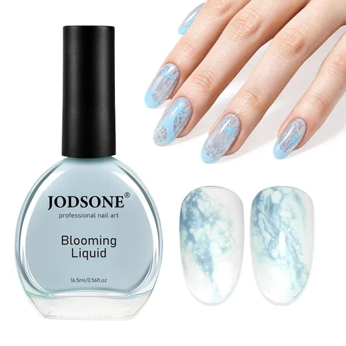 Vista 15 de JODSONE Ocean Wave - Esmalte de uñas en gel, 0.6 fl oz, líquido floreciente blanco ondulado para propagar el efecto de onda, texturas de ondas