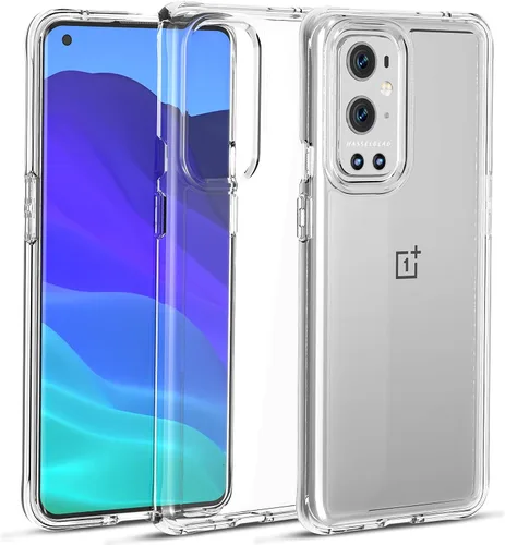 Vista 11 de Funda protectora transparente para Oneplus 9 a prueba de golpes [parte trasera de policarbonato duro+parachoques de TPU suave] [antiamarilleo]