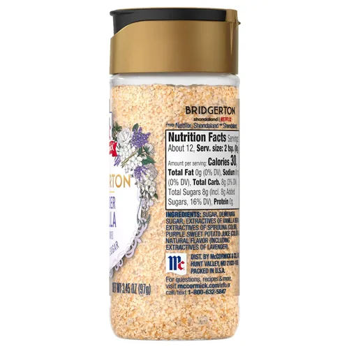 Vista 22 de McCormick Bridgerton - Azúcar de acabado, vainilla de lavanda, edición limitada, notas florales de lavanda, sabor a vainilla suave, para pasteles