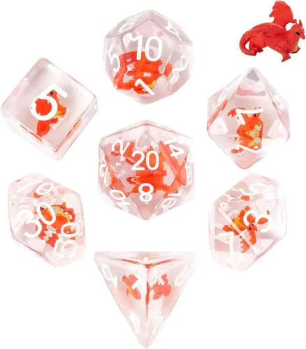 Vista 23 de UDIXI Juego de 7 dados poliédricos DND D&D, RPG D y D con bolsa de almacenamiento para juegos de rol y otros juegos de mesa (Aarakocra)