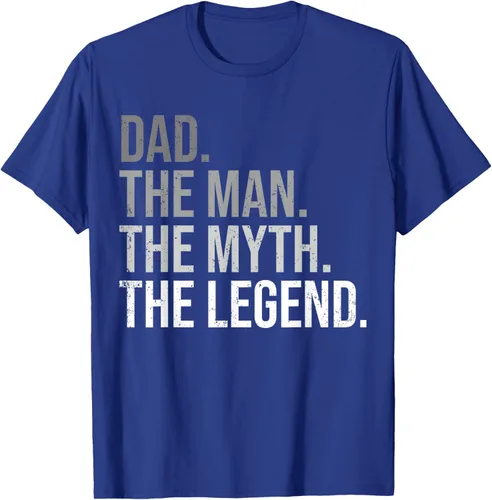 Vista 25 de Camiseta para hombre con texto en inglés "Dad The Man The Myth The Legend", Negro, S