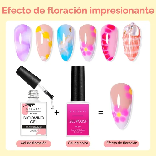 Vista 2 de Makartt - Esmalte de uñas de gel transparente de 0.5 fl oz UV LED para uñas Aura Esmalte de gel A1-Blooming