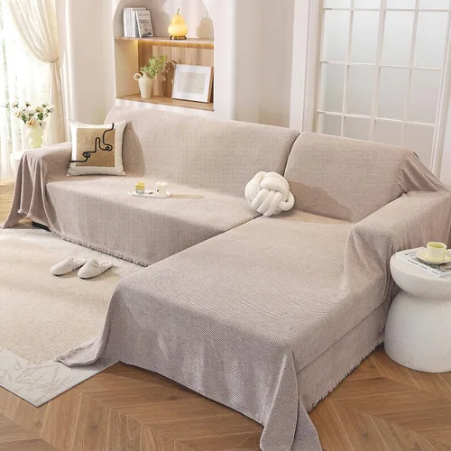 Vista 17 de OstepDecor Funda bohemia para sofá modular de 2 piezas, funda de sofá en forma de L, funda de sofá de felpilla lavable para perros, manta funda