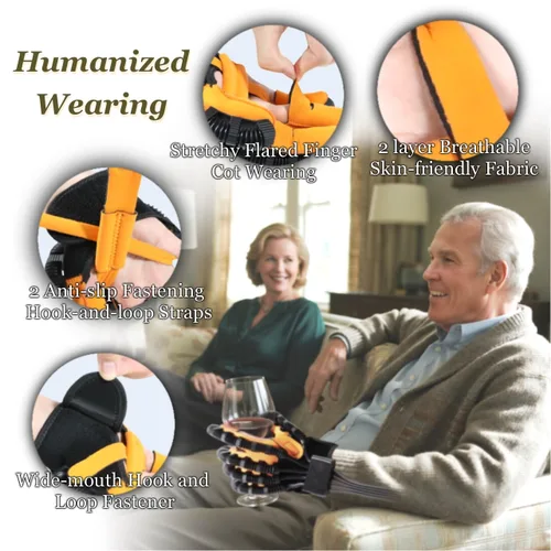 Vista 8 de Guantes de robot de rehabilitación de 8ª generación, dispositivo de recuperación de mano de golpe, guante para accidente cerebrovascular