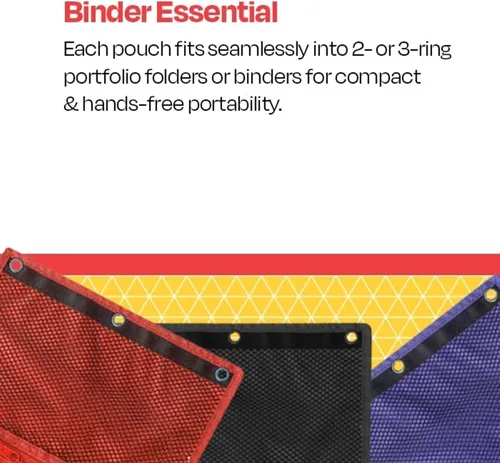 Vista 3 de School Smart Bolsas de malla con cremallera, 10 x 7-1/2 pulgadas, colores surtidos, paquete de 12