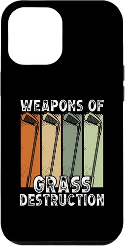Vista 6 de iPhone 15 Armas de destrucción de hierba Funda divertida para jugadores de golf
