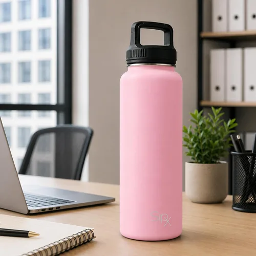 Vista 26 de SIPX™ Botella de Agua Aislada de 18 oz con 3 Tapas – Acero Inoxidable a Prueba de Fugas, Triple Aislamiento – Frío 24 Horas/Caliente 12 Horas – Negro