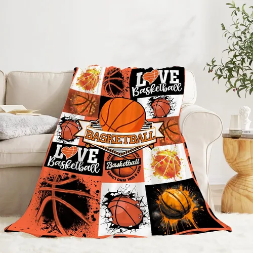 Vista 10 de Darani Una colorida manta de franela ligera súper suave y acogedora para juego de baloncesto, cálida y ligera, manta de cama de 30 x 40 pulgadas
