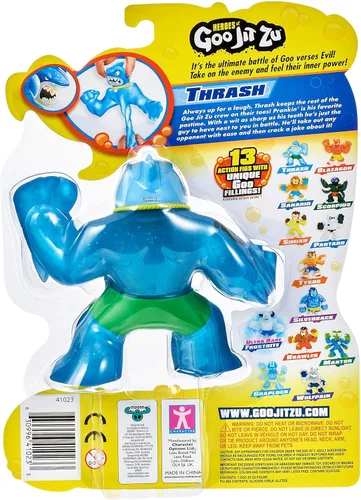 Vista 4 de Heroes of Goo Jit Zu - Single Stretchy Shark Action Figure, Thrash