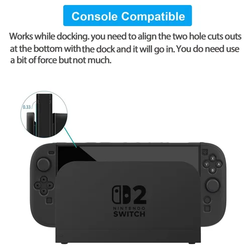 Vista 3 de COMCOOL Dockable Case for Nintendo Switch 2 2025 - [Military Grade Drop Protection] Slim Shockproof with Anti-Fingerprint Switch 2 Protective Cover