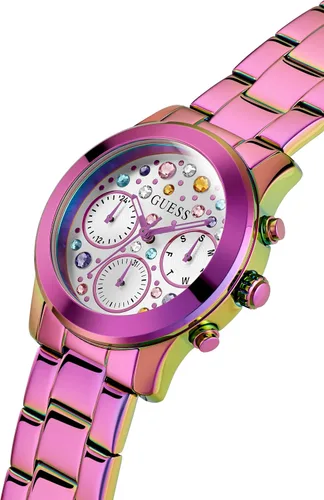 Vista 4 de GUESS Ladies 38mm Watch - Silver Tone Strap Silver Dial Silver Tone Case