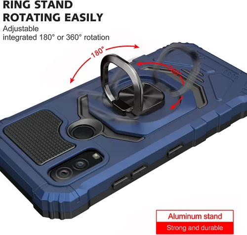Vista 4 de Ailiber DuraSport UW C6930 - Funda compatible con Kyocera DuraSport 5G, con protector de pantalla, soporte de anillo para montaje magnético
