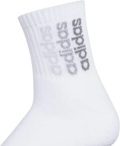 Vista 3 de adidas Calcetines deportivos lineales de cuarto alto para mujer 3 pares
