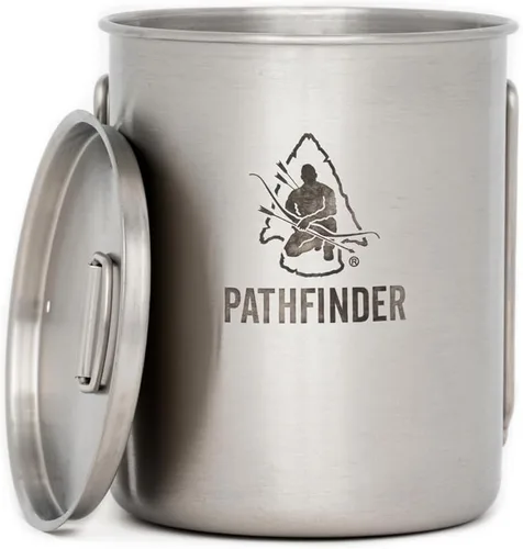 Vista 4 de The Pathfinder School Juego de tazas y tapas de acero inoxidable de 25 oz