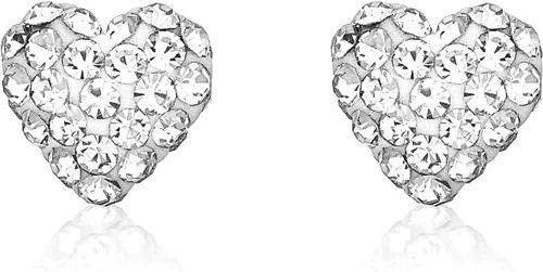 Vista 25 de AVORA Aretes de oro amarillo de 10 quilates de 0.315 in con cristales Swarovski