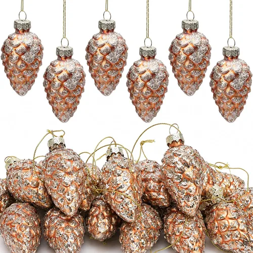 Vista 11 de 24 mini adornos de bolas de cristal de Navidad, mini bolas colgantes de Estilo B