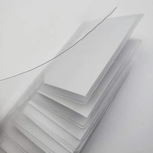 Vista 5 de Juego de 2 insertos para billetera de 6 y 12 páginas para tarjetas de crédito de plástico transparente, CheckBook 6 Página, Cartera con tarjetero