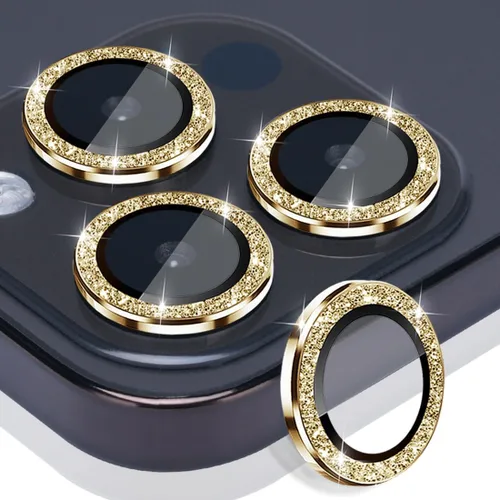 Vista 18 de Protector de lente de cámara para iPhone 15 Pro Max, protector de lente de vidrio templado con anillo de aleación de aluminio, compatible con iPhone