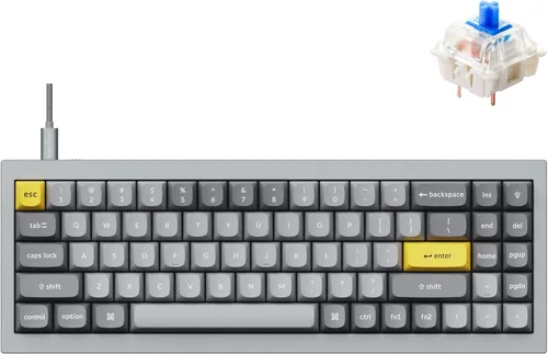 Vista 22 de Keychron Q4 Teclado mecánico personalizado con cable, 60% de diseño QMK/VIA macro programable con interruptor rojo Gateron G Pro intercambiable