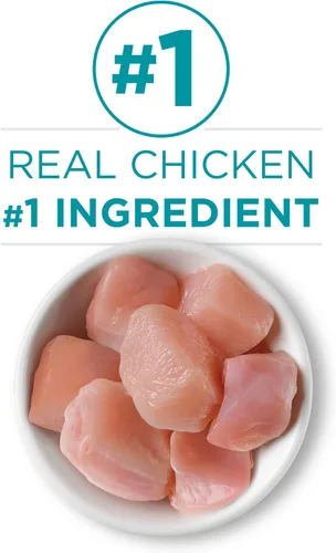 Vista 3 de Purina ONE Natural, alimento húmedo para gatos sin granos, paté, receta de pollo - (Paquete de 24) latas de 3 onzas con apertura fácil