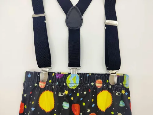 Vista 5 de Disfraz de primer cumpleaños espacial para bebé, traje de primer pastel de un año + pantalones cortos, regalo de astronautas